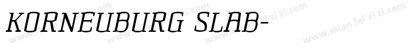 KORNEUBURG SLAB字体转换